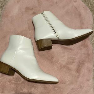 White Booties Size 10